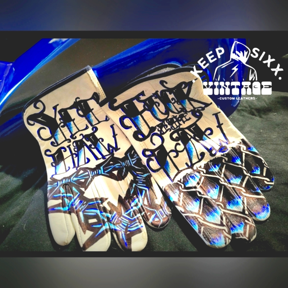 Custom moto roper gloves